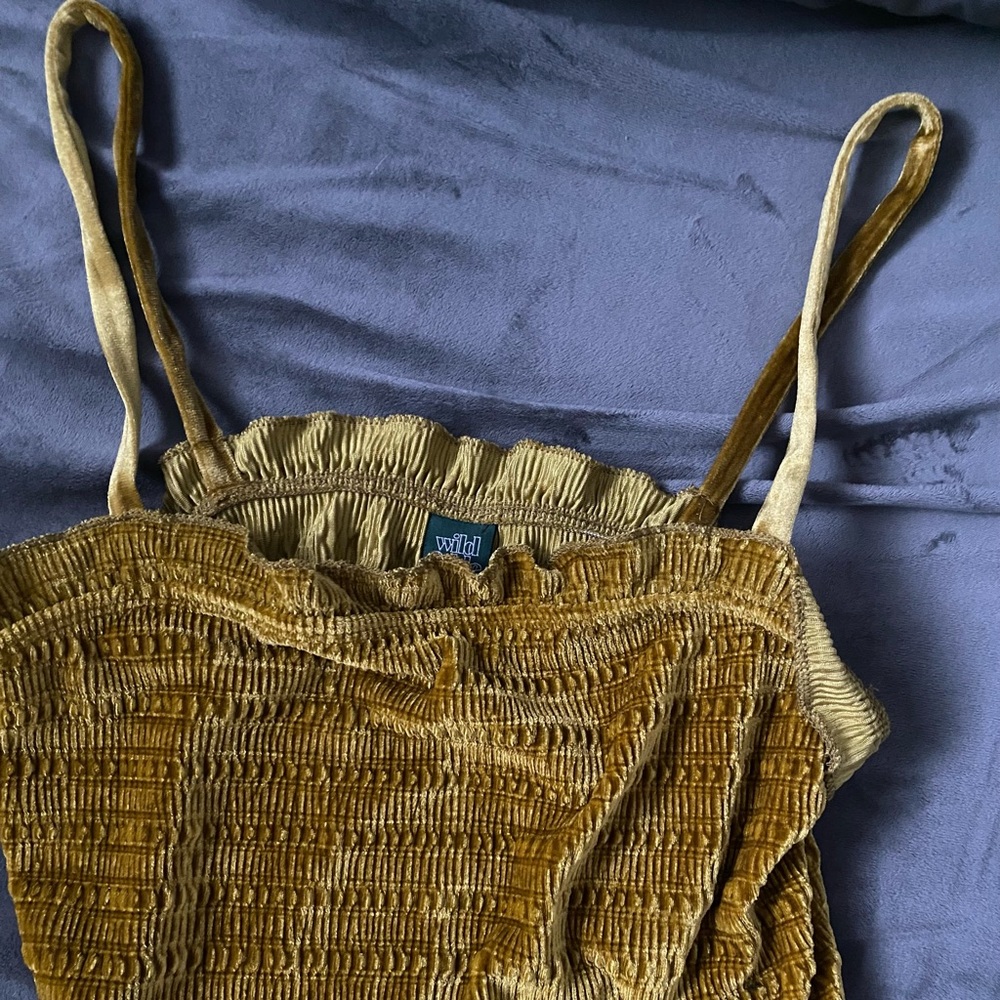 Wild Fable Tank Top, Velvety feel- Gold